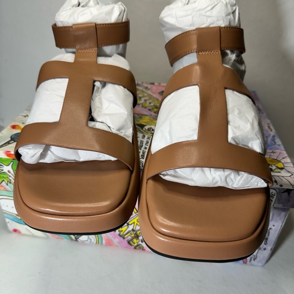 Jeffrey Campbell Devis Sandals Dark natural casual classic summer comfy style - Picture 4 of 7